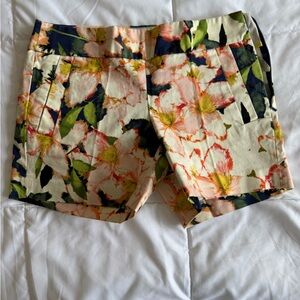 J. Crew Women's Floral Shorts - Cream, Green, Pink, Black